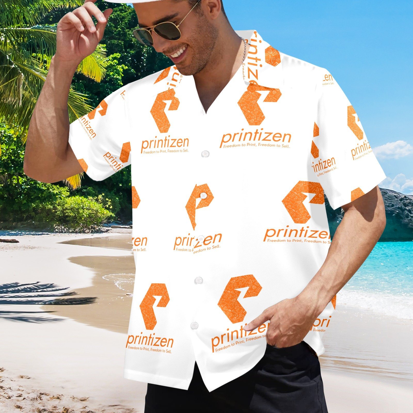 Unisex AOP Hawaiian Shirt - Image 4